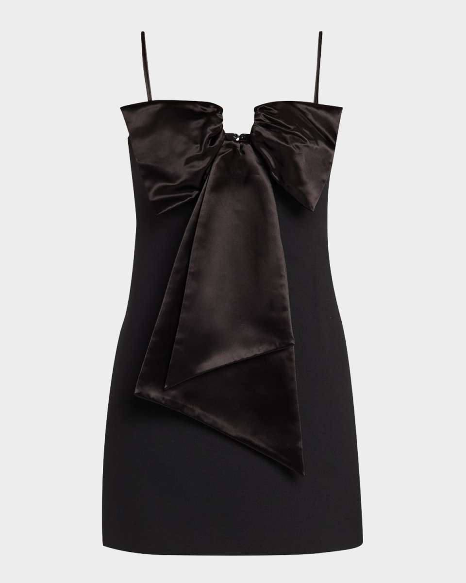 Bow Sleeveless Mini Dress